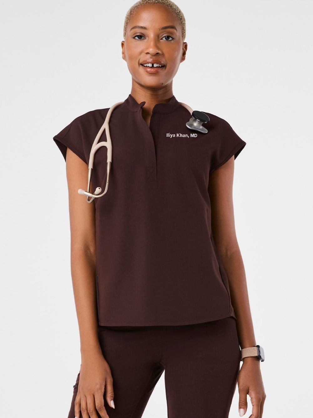 Figs Espresso Rafaela Top - Medium - NWT
